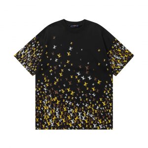 All Over Scattered Print T-shirt - L, Black