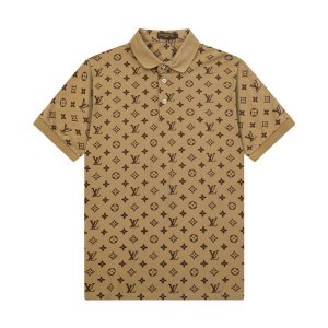New high-quality lapel polo shirt - Brown, L