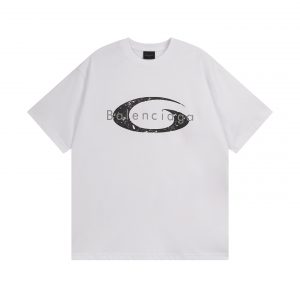 Artistic cracked print short-sleeved T-shirt - XS, White