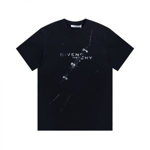 Visual dislocation letter T-shirt - M, Black