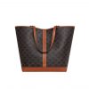 Celine Medium Cabas In Triomphe Canvas And Calfskin Tan 28Cm 115072Cas 04Lu