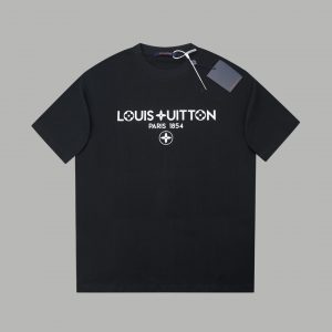 Simple letter printing t-shirt - Black, M