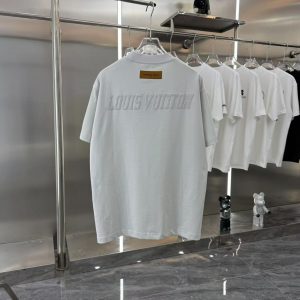 Vacuum embroidery crew neck T-shirt - S, White