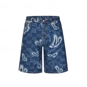 Liquid Heart Denim Shorts - L