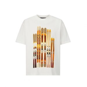 Snowboard Gold Stamping Inkjet T-shirt - L
