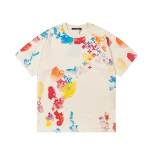 Camouflage lettering printed T-shirt - M, Apricot