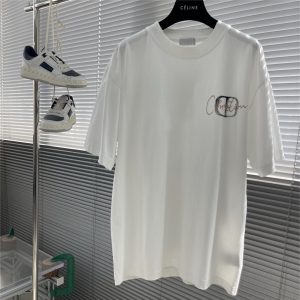 Dio 25s hand-painted signature logo round neck T-shirt - White, XXL