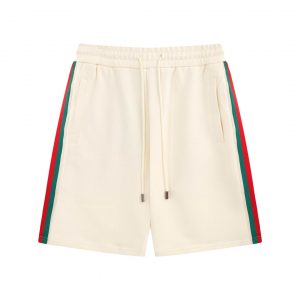 Side webbing pattern trousers - M, White