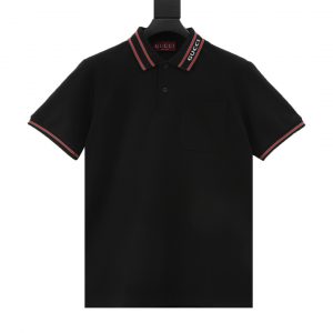 Lettering Short Sleeve Polo - XL, Black