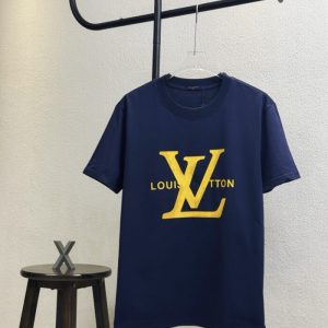 T-shirt With Big Logo Print - S, Dark Blue