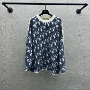 Wool Blend Jacquard Knit Sweater - M