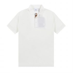 Classic Letter Embroidery Patchwork Polo - L, White