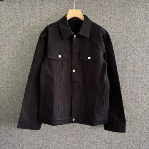 Embossed denim long-sleeved jacket - S
