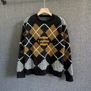 Cotton And Wool Blend Crew Neck Long Sleeve Sweater - S