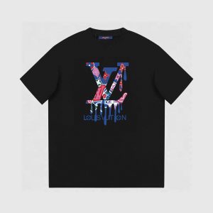 Water Drops Textured Print T-Shirt - 2XL, BLACK