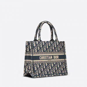 Small Dior Book Tote Blue Dior  (26.5 X 21 X 14 Cm)