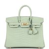 Hermes Birkin 25 Vert D'Eau Matte Alligator Gold Hardware