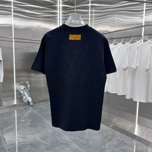 Embroidered crew neck T-shirt - M, Black