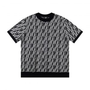 Short sleeved knitted t-shirt - Black, M
