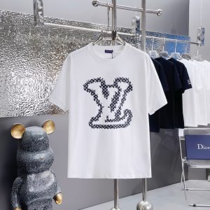 New Letter Pattern Cotton Breathable T shirt - M, WHITE