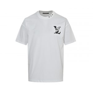 Ski embroidered short-sleeved T-shirt - M, White