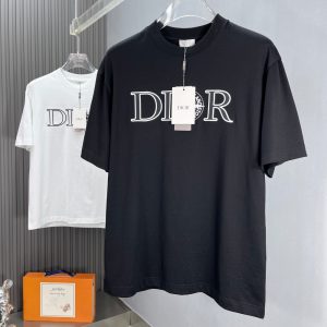 2025 new short-sleeved round neck T-shirt - XL, Black