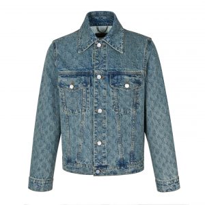 New Jacquard Denim Long Sleeve Jacket - XL