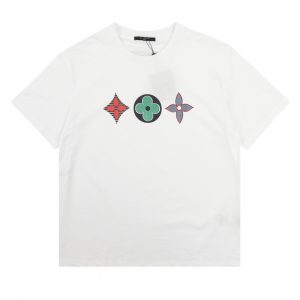 Classic Three-Flower Pattern T shirt - S