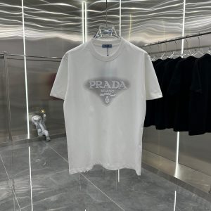 Gradient embroidered lettering T-shirt - M, White