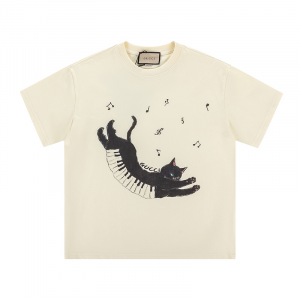 Cotton printed short sleeves - M