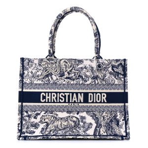 Christian Dior Canvas   Toile  Book Tote Blue