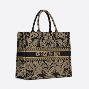 Large Dior Book Tote Black And White  (42 X 35 X 18.5 Cm)