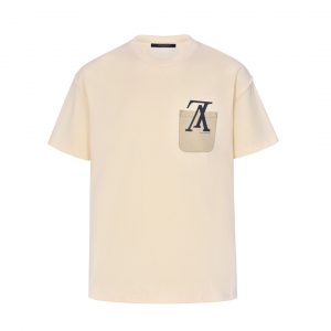 22ss fake pocket print short-sleeved T-shirt - M, Khaki