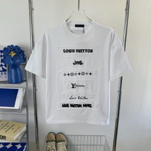 Patch printed embroidered T-shirt - L, White