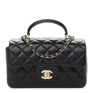 Mini Top Handle Flap In Black