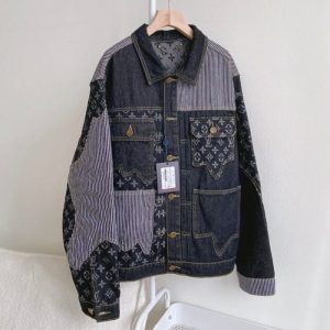 Classic Denim Patchwork Jacket - M