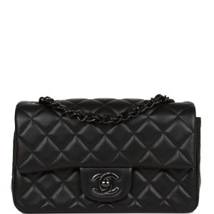 Mini Flap Bag So Black  Black Hardware For Mr