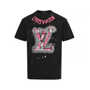 25ss graffiti logo print T-shirt - S, Black