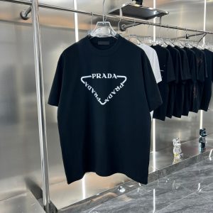 Silicone Embossed Cotton T shirt - Black, L