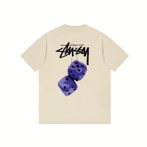 Dice print T-shirt - M, Khaki