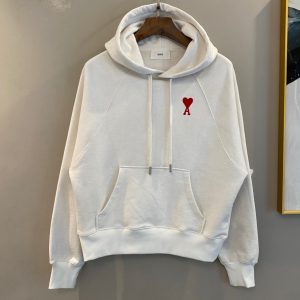 Heart Towel Embroidery Raglan Crewneck Sweatshirt - L, White