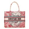 Christian Dior Canvas   Book Tote Red White
