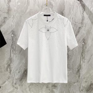 Embroidery Band Drill Personality T-Shirt - White, M
