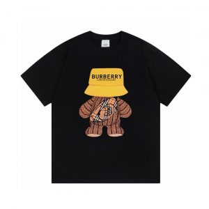 Hooded Bear Letter T-shirt - L, Black