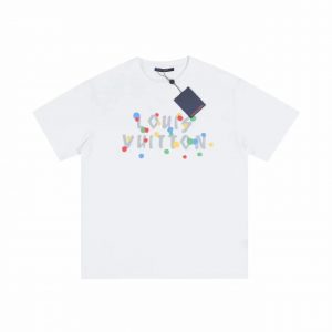 Letter Print T-Shirt - White, M