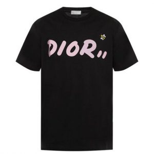 Black X Pink Print T-shirt
