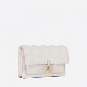 Lady Dior Chain Pouch Latte