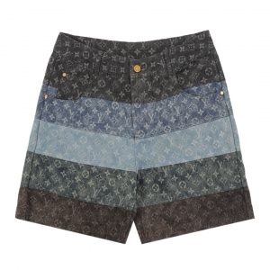Printed denim shorts - M