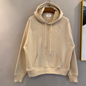 Heart Towel Embroidery Raglan Crewneck Sweatshirt - S, Apricot