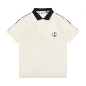 Embroidered Web Colorblock Polo Shirt - M